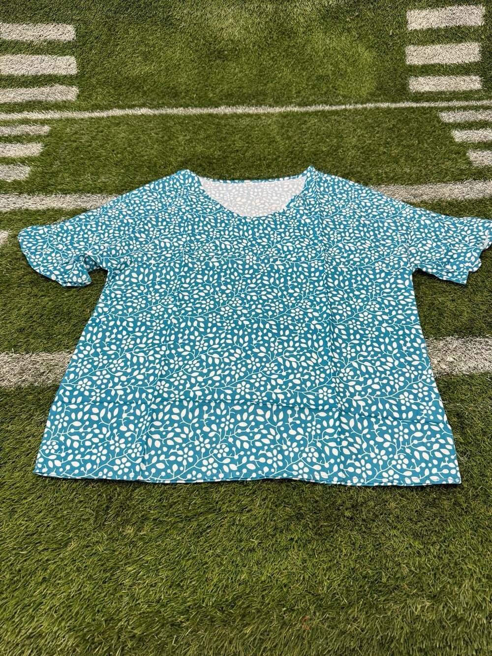 Women's Retro Floral Casual V-Neck